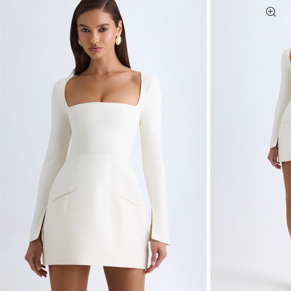 Oh Polly White Long Sleeve Dress